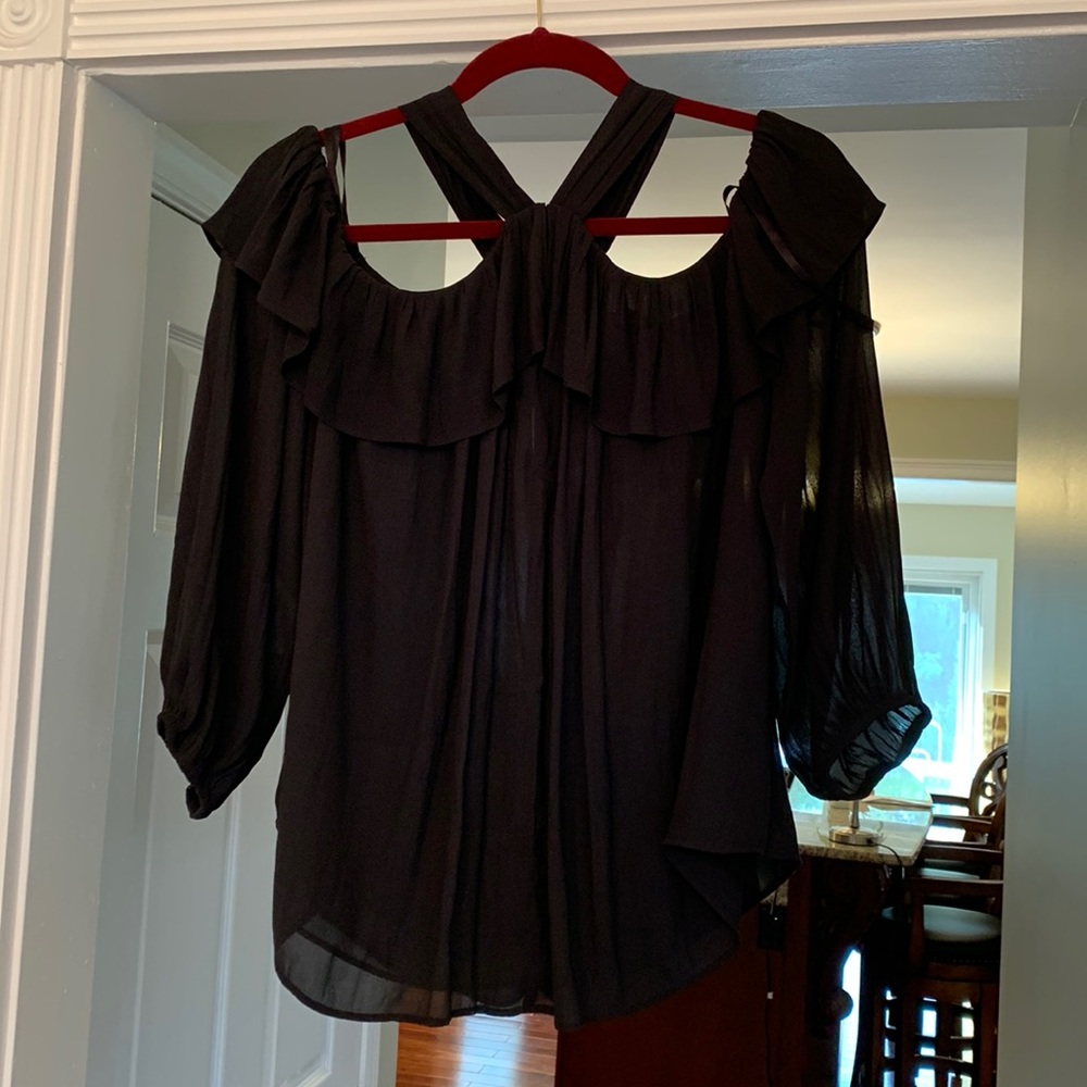Loft Women’s long sleeve off the shoulder blouse. Size Small.